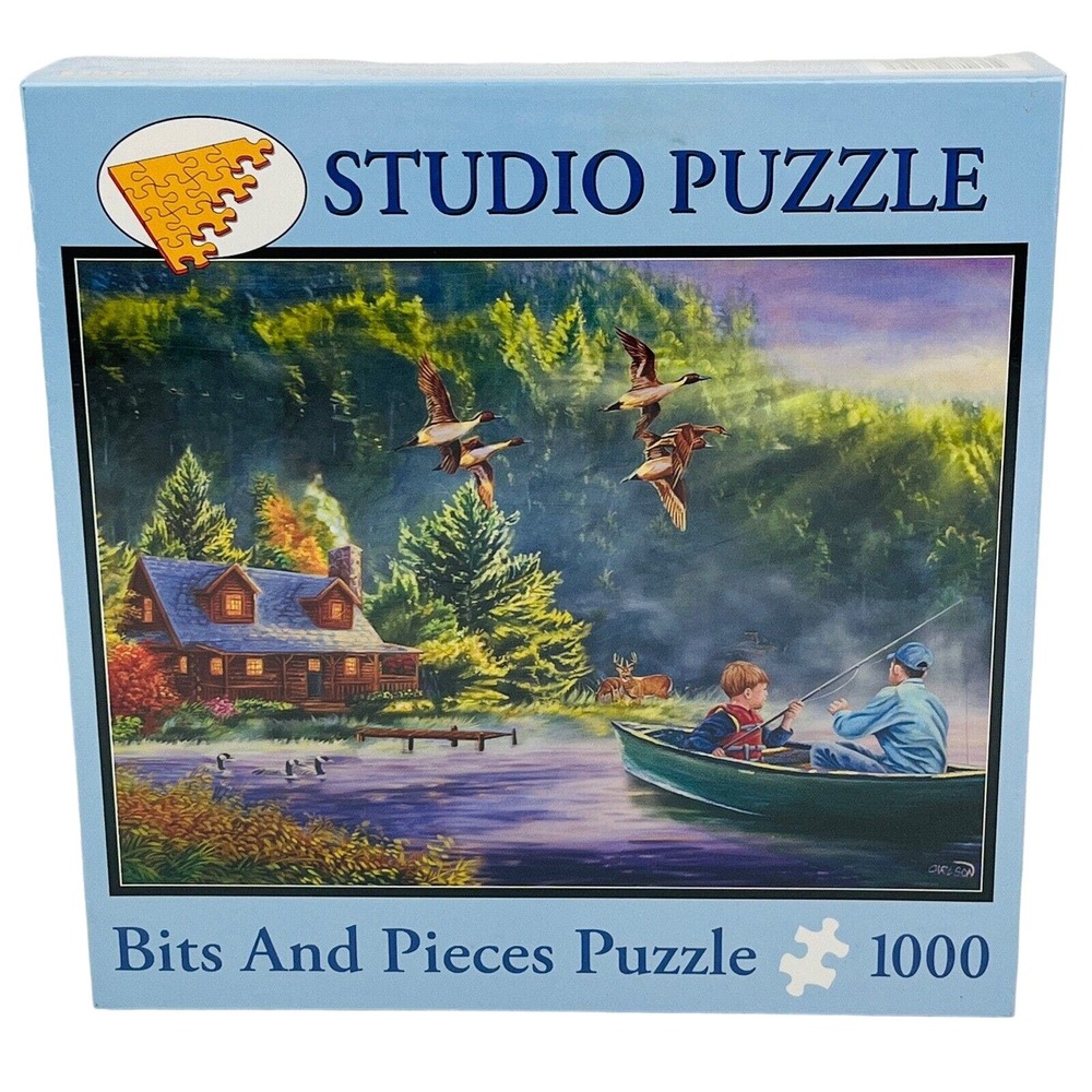Gone Fishing 1000 Piece‎ Puzzle Bits And Pieces 20x27 Cory Carlson